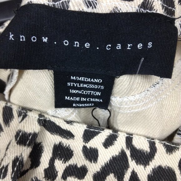 Know One Cares Leopard Print Denim Mini Skirt - Picture 5 of 5